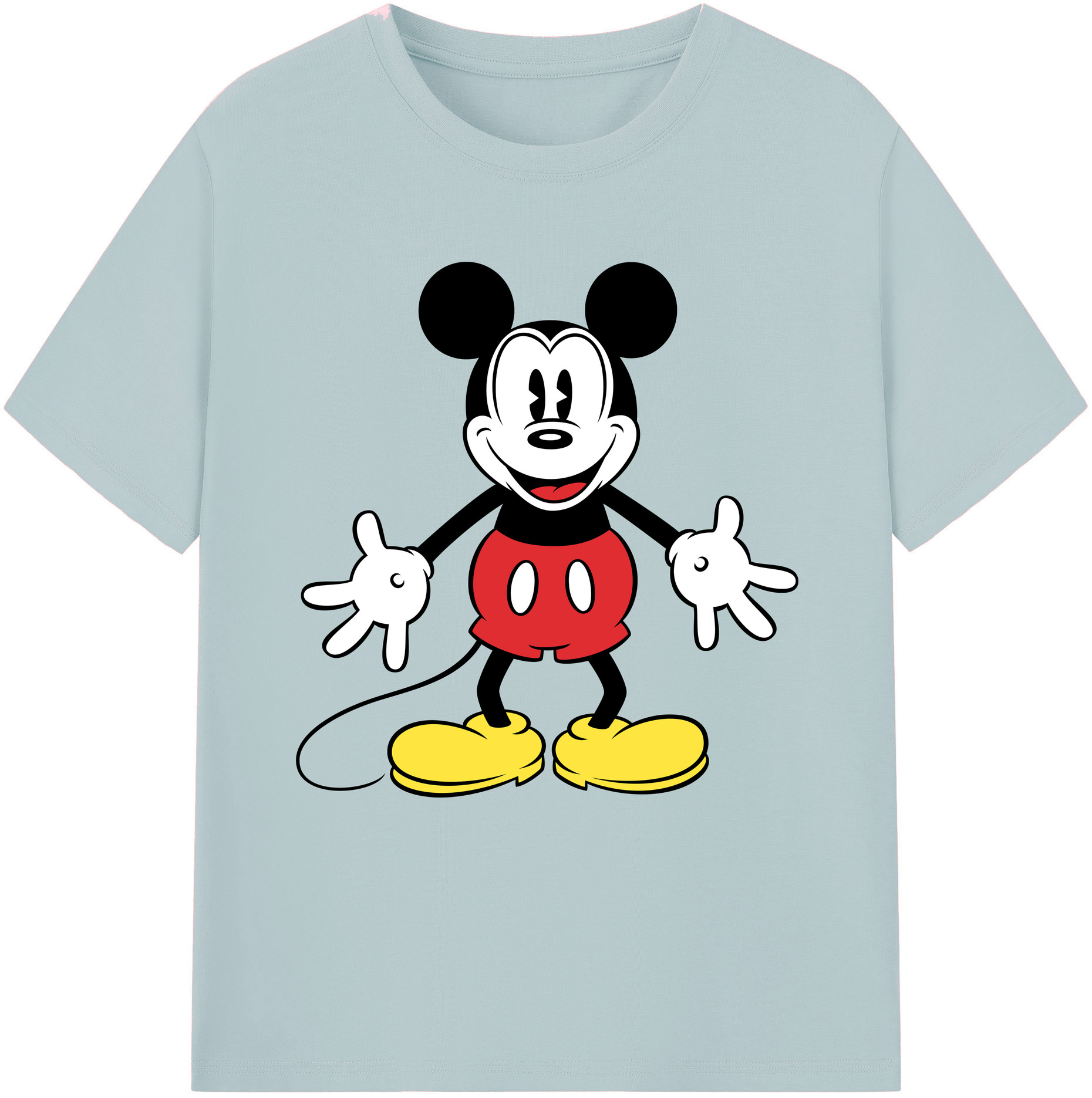 （画像用） ミッキーマウス Mickey Mouse 綿100％半袖Tシャツ（フロントプリント）